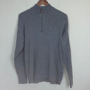 Southern Point Co. The Hayward Zip cable knit cotton sweater men’s medium
